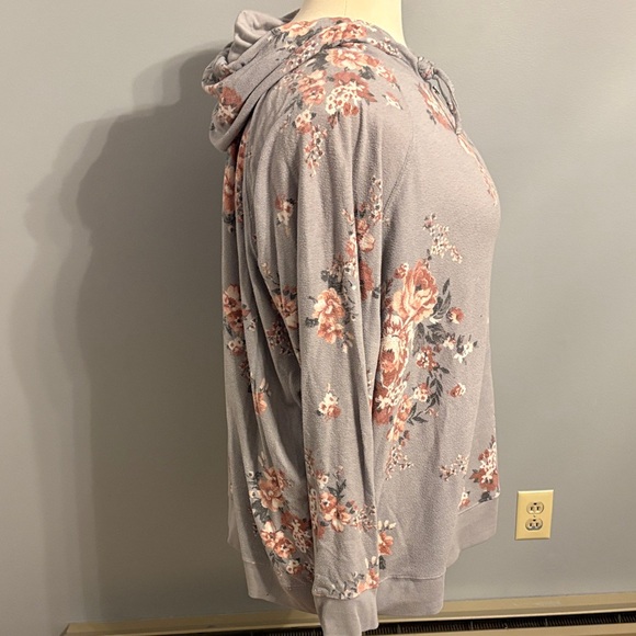 Torrid size 5 Light Gray Pullover Hoodie with Zip - Picture 3 of 7